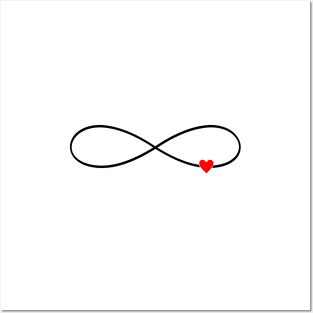 heart infinity symbol love sign gift family Posters and Art